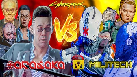 Cyberpunk 2077 Arasaka Vs Militech A 4° Guerra Corporativa Youtube