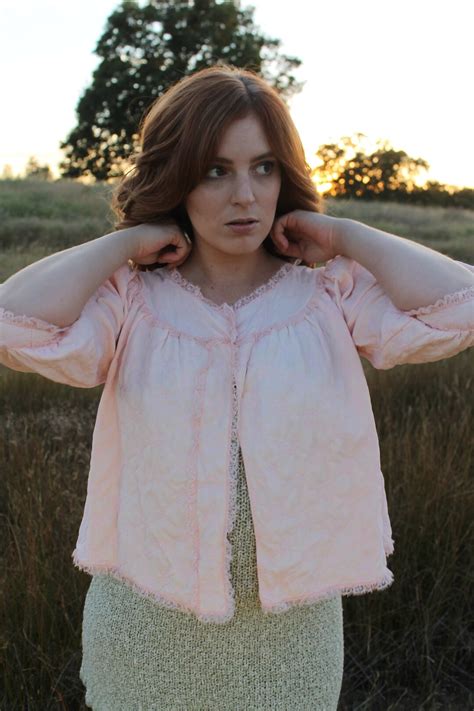 Baby Pink Vintage S Bed Jacket Quilted Lingerie Intimates Embroidered Etsy