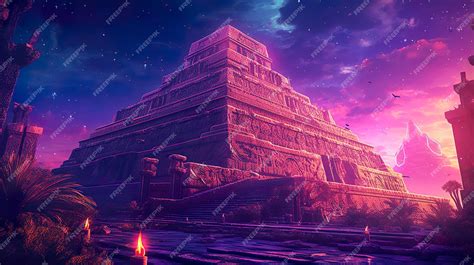 Premium AI Image | Ancient Babylonian civilization with ziggurats and ...