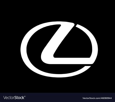 Lexus brand logo symbol white design japan car Vector Image