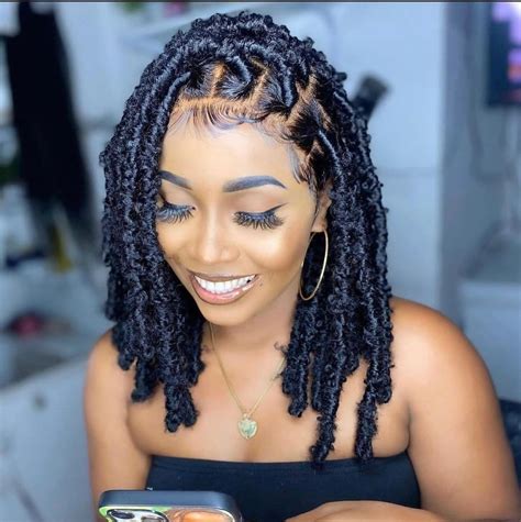 Fashion Hairs For Black Women Lace Front Wigs Butterfly Locs Braided