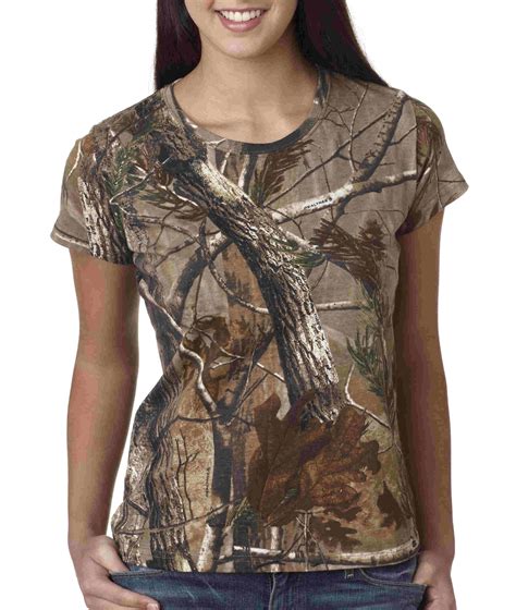 Code V 3685 Ladies Officially Licensed Realtree Camouflage Short Sleeve