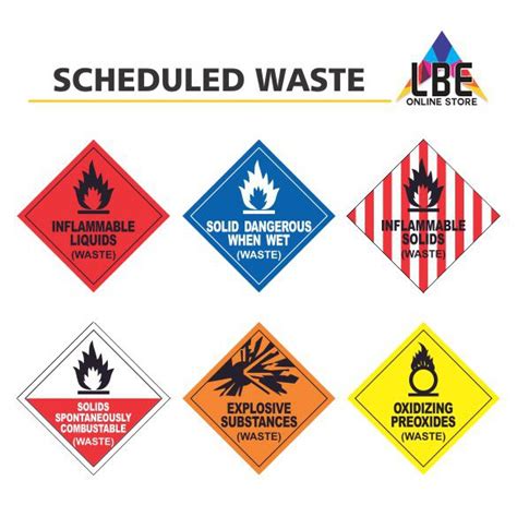 Safety Label Scheduled Waste Sticker X Mm Shopee Malaysia