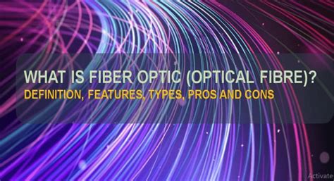 What Is Fiber Optic Optical Fiber Definition Features Types