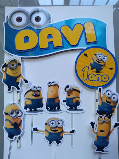 Topo De Bolo Minions Elo Produtos Especiais