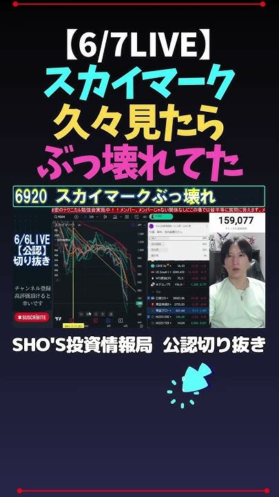 【6 7live】スカイマーク久々見たらぶっ壊れてた 日経平均株価 米国株 Shos投資情報局 Nikkei225 新nisa