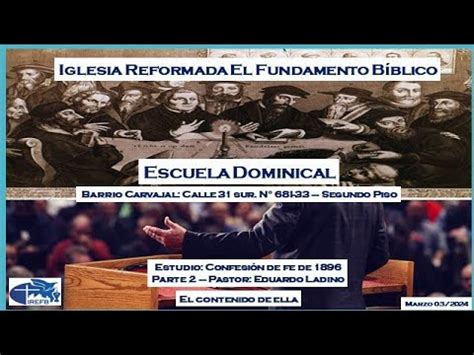 Iglesia Reformada El Fundamento Biblico Escuela dominical La razón de