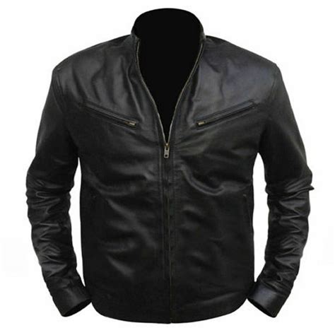 Men S Thick Top Grain Leather Jacket Black Biker Jacket Motorcycle