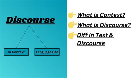 What Is Discourse And Context Discourse Analysis Diff Between Text