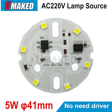 10pcs Ac 220v Led Pcb SMD2835 5w Integrated Ic Driver Led Beads Smart