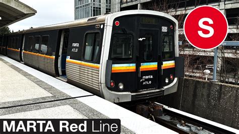 Atlanta Marta Train Red Line Southbound North Springs To Midtown