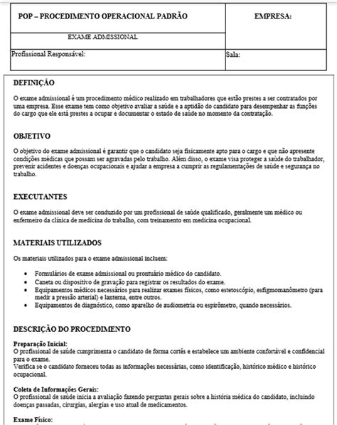 Pop s Clínica de Medicina do Trabalho Fichas de exames admissionais