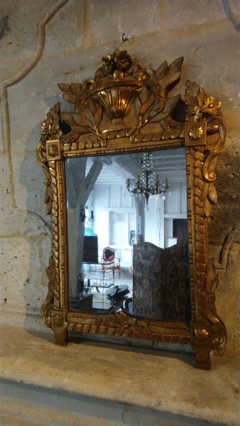 Proantic Miroir Lxvi Directoire En Bois Dor Fin E D But E