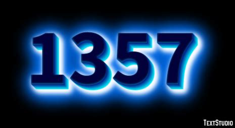 1357 Text Effect and Logo Design Number