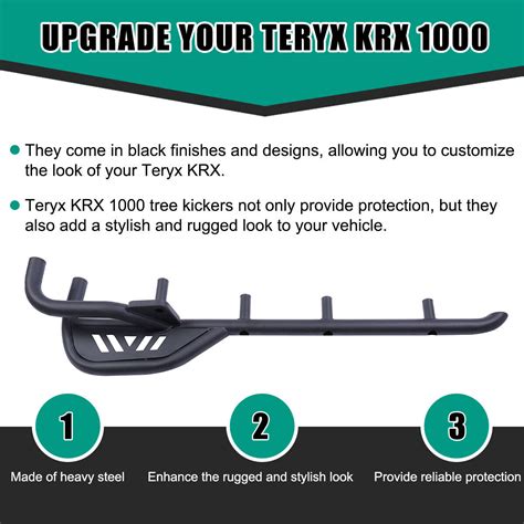 Rock Sliders Side Nerf Bars Tree Kickers For Kawasaki Teryx Krx 1000