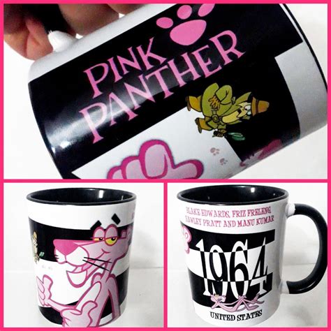 Caneca Personalizada Pantera Cor de Rosa em Louça Elo7