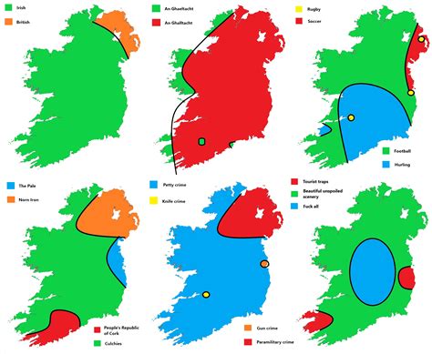 6 ways to divide Ireland [OC] [3606x2964] : r/MapPorn