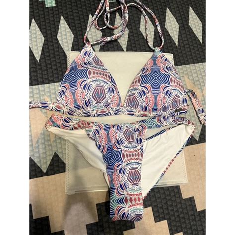 Roxy 波波up bikini 絕版圖騰 S號 蝦皮購物
