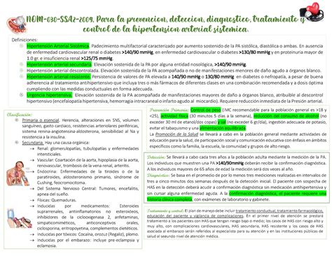 Fichas NOM NOM 030 SSA2 2009 Para la prevención detección