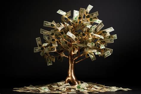 Premium Ai Image A Tree On Which Money Grows Dollars Instead Of Leaves The Concept Of