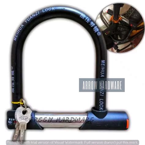 1pcs U Lock Anti Theft Bicycle Motorcycle Lock Heavy Duty Steel