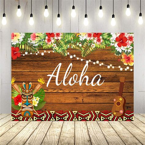 Aloha Luau Party Backdrop Tropical Hawaiian Party Backdrop And Summer