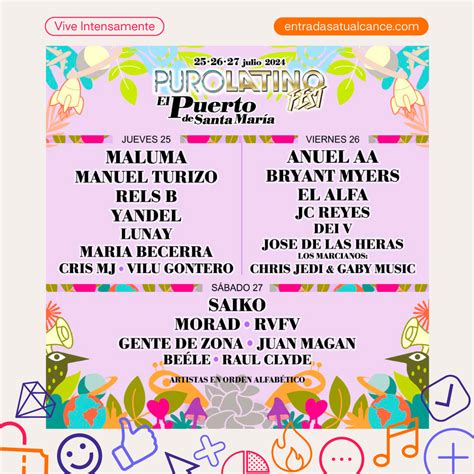 Comprar entradas PURO LATINO FEST EL PUERTO DE SANTA MARÍA 2024 en