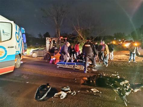 Motociclista sufrió lesiones graves al chocar con un autoelevador en la