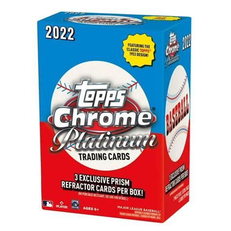 2022 Topps Chrome Platinum Anniversary Baseball Blaster Box With 8