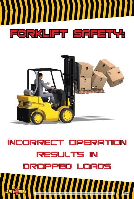 Safety Poster Ten Rules Forklift Safety Visual Workplace