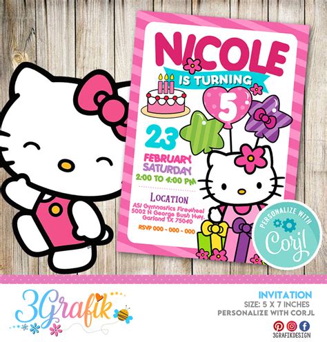 Hello Kitty Birthday Invitations