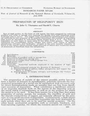 Fillable Online Nvlpubs Nist Preparation Of High Purity Iron Fax Email