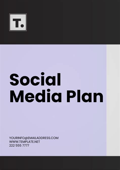 Social Media Plan Template Edit Online And Download Example