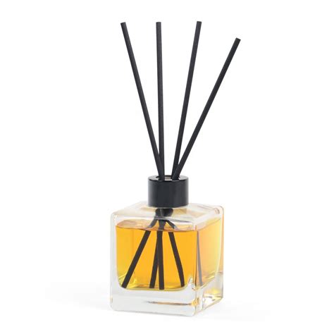 Square Fragrance Empty Glass Bottle For Reed Diffuser With Screw Off Cap High Quality Square