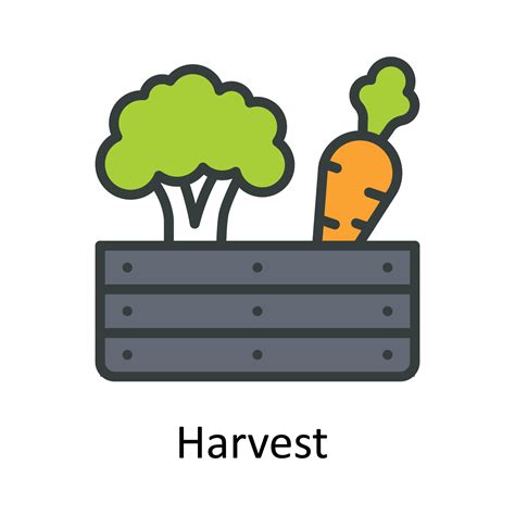 Harvest vector Fill outline Icon Design illustration. Agriculture ...