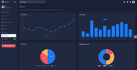 Free Django Dashboard Atlantis Dark