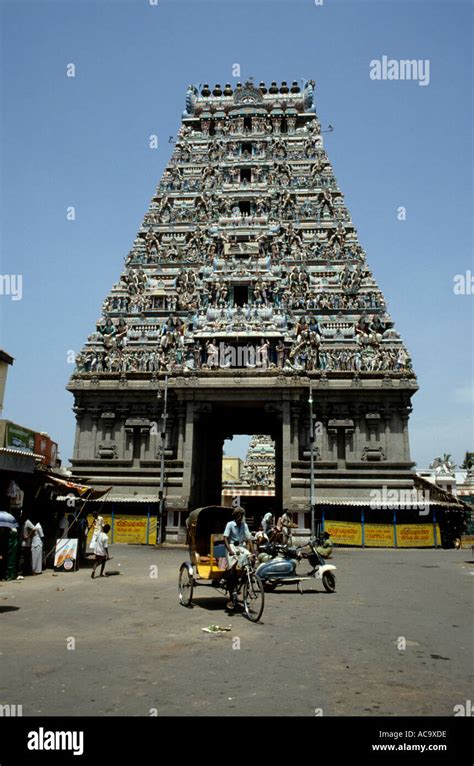 Gopuram at the Kapaleeshwarar Temple in Mylapore, Madras, India Stock Photo - Alamy