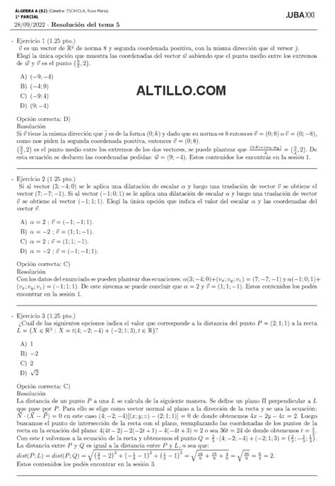 Parcial Y Lgebra Para Cs Econ Micas Uba Xxi