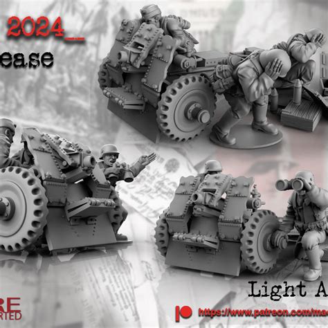 3D Printable WWII German Luftwaffe Light Artillery By BattleCat Miniatures