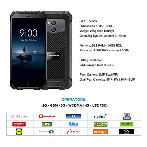 Ulefone Armor X G Outdoor Portable Smartphone D Bloqu Version