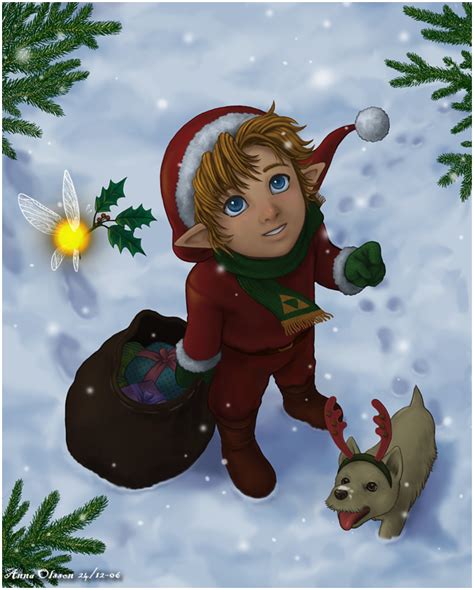 Merry Christmas: Link Holiday Artwork - Zelda Dungeon