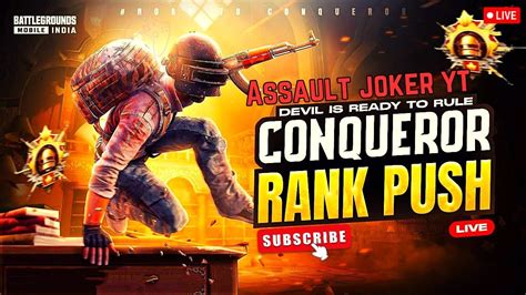 Day 13 Kya Aaj 500 Rank Hoga Conqueror Rank Push ASSAULT JOKER YT