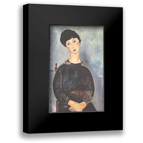 Modigliani Amedeo X Black Modern Framed Museum Art Print Titled