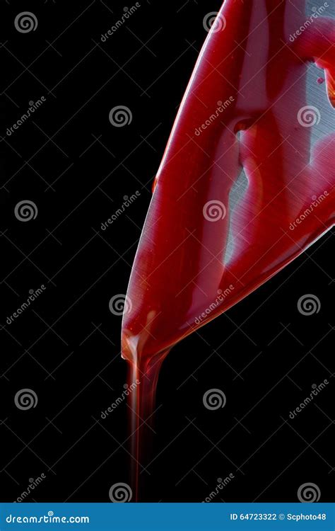 Kitchen Knife Dripping Blood Stock Photo Image Of Black Crime 64723322