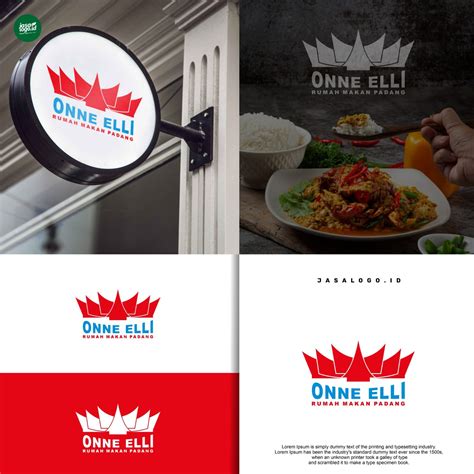 Desain Logo Rumah Makan Padang Onne Elli Jasalogoid