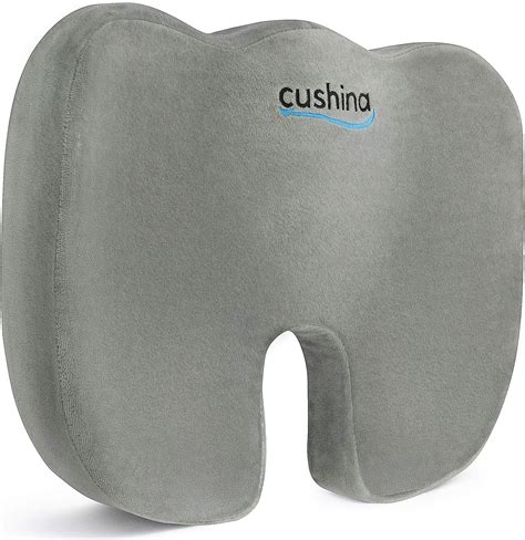 Cushina Coccyx Cushion Premium Memory Foam Orthopedic Seat Cushion Support For The Relief Of