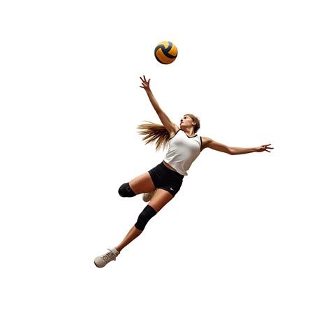 Volleyball Player Spiking Powerful And Focused, Volleyball P Spiking