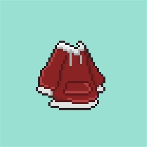 Premium Vector Red Hoodie In Pixel Art Style