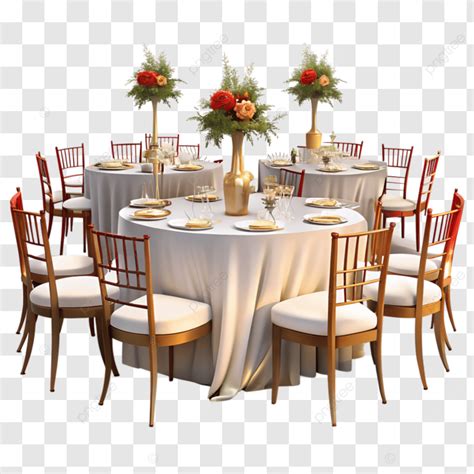 Wedding Reception Table Setting With Flowers And Chairs Clip Art ...