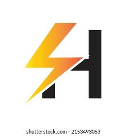 Letter H Lightning Logo Icon Design Stock Vector Royalty Free